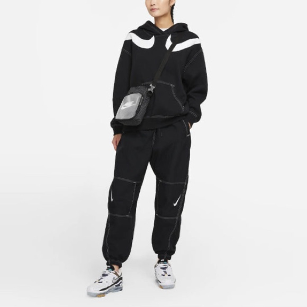 Nike Contrast Stitch Double Embroidered Swoosh Track Pants Size XS 90s Y2K